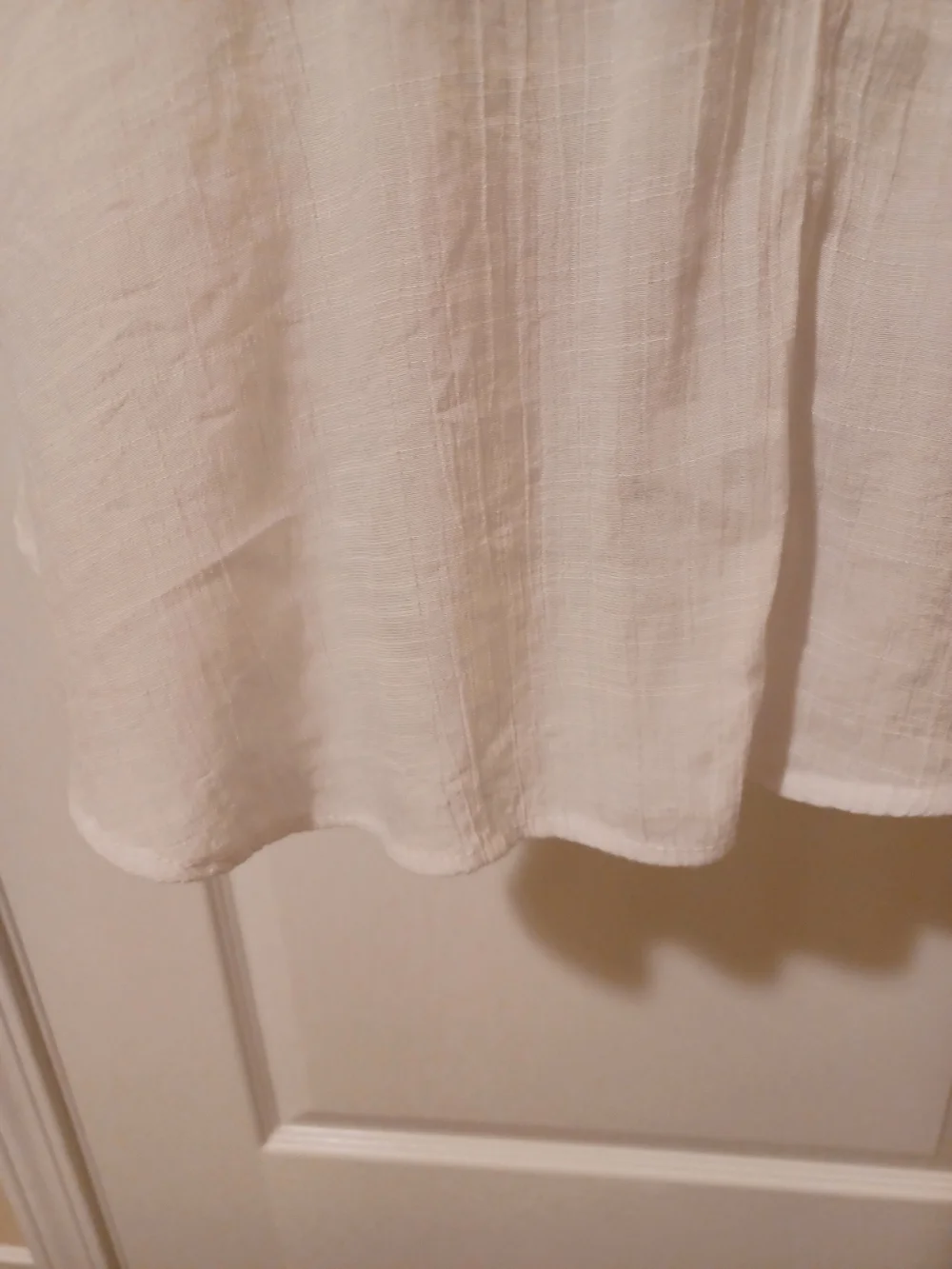 Women’s White Slip-On Button-Front Swim Coverup